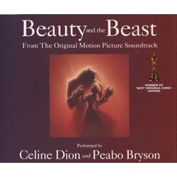 Beauty and the Beast Soundtrack (Peabo Bryson, Cline Dion, Alan Menken) - CD cover