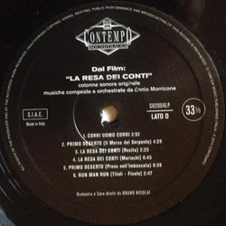 La Resa dei conti Soundtrack (Ennio Morricone) - cd-inlay