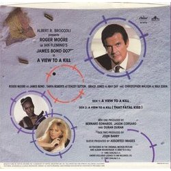 A View to a Kill Soundtrack (John Barry, Jason Corsaro, Antony Crowther, Duran Duran, Bernard Edwards Jr.) - CD Back cover