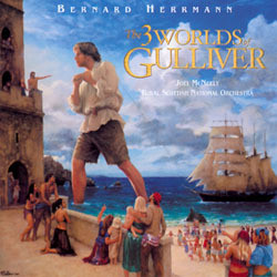 The 3 Worlds of Gulliver Soundtrack (Bernard Herrmann) - CD cover