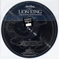 The Lion King Soundtrack (Various Artists, Kevin Bateson, Allister Brimble, Patrick J. Collins, Matt Furniss, Frank Klepacki, Dwight K. Okahara, Hans Zimmer) - CD Back cover