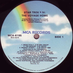 Star Trek IV: The Voyage Home Soundtrack (Leonard Rosenman) - cd-inlay