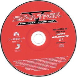 Star Trek V: The Final Frontier Soundtrack (Jerry Goldsmith) - cd-inlay