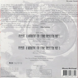 Psycho Soundtrack (Bernard Herrmann) - CD Back cover