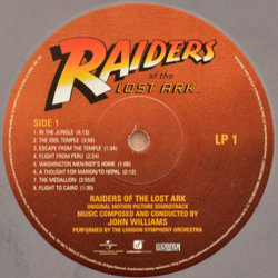 Raiders of the Lost Ark Soundtrack (John Williams) - CD Back cover