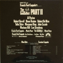 The Godfather: Part II Soundtrack (Carmine Coppola, Nino Rota) - CD Back cover