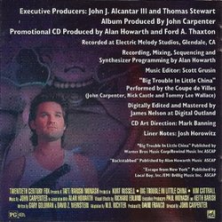 Big Trouble in Little China Soundtrack (John Carpenter, Alan Howarth) - cd-inlay