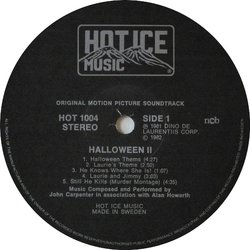 Halloween II Soundtrack (John Carpenter, Alan Howarth) - cd-inlay