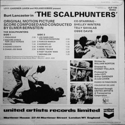 The Scalphunters Soundtrack (Elmer Bernstein) - CD Back cover