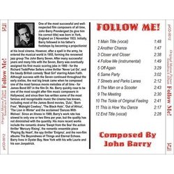 Follow Me! Soundtrack (John Barry) - CD Back cover