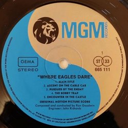 Where Eagles Dare Soundtrack (Ron Goodwin) - cd-inlay