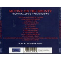 Mutiny on the Bounty Soundtrack (Bronislau Kaper) - CD Back cover